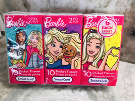 Barbie 2ply 10 pocket Tissue Smart Care-6 Pack. ShipN24hours - $11.76