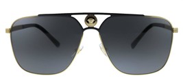 Versace Rectangle Metal Sunglasses With Grey Lens Size 61mm - $172.26