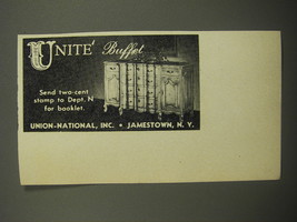 1951 Union-National Unite Buffet Advertisement - £14.78 GBP