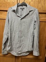 Kenneth Cole Reaction Shirt Bottom Size M 15-15 1/2 Slim Fit - $13.86