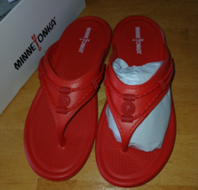 MINNETONKA SILVERTHORNE LADIES CHILI PEPPER FLIP-FLOPS-9M-NIB)-#570608-CUTE - $22.00