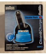 Braun CCR2 Clean &amp; Charge 2 Refills, Hygienic Cleaning Solution, Cleanin... - £11.40 GBP