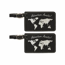 Luggage Tags Adventure Awaits World Map Travel Gifts Accessories for Women Men - £13.58 GBP