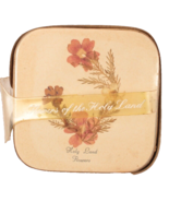 Vintage Pressed Flowers of the Holy Land Coaster Set Vinyl Set of 6 with... - $6.79