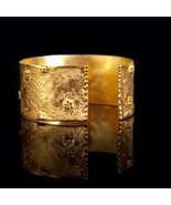 Gold bracelet. 14K yellow gold big bracelet. Unique stunning handmade bracelet. - $4,081.95 CAD