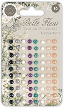 Craft Consortium Adhesive Enamel Dots 80/Pkg-Belle Fleur - £8.66 GBP