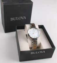 Bulova 98L194 Two Tone Band White Dial Stainless Steel Women&#39;s Watch - $98.98