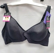 Bali Size 38B Comfort Revolution Wirefree Bra Lightly Padded Black  Dot FB540 image 2