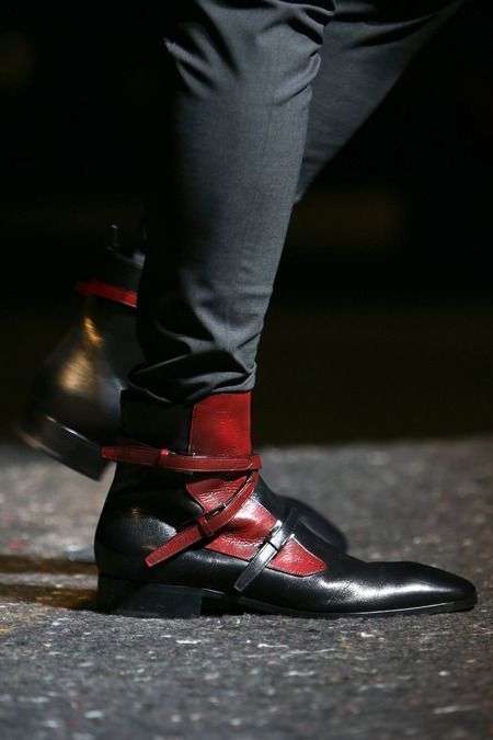 Men Black Ankle High Leather Boot, Men Leather Boots, Buckle up Leather Boots 20