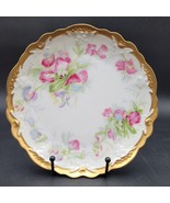 Antique c.1906-20 Coronet Limoges France Porcelain Floral Gold Gilding Pate - $39.59