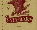 Yale Barn Restaurant Presents Gourmet&#39;s Paradise Menu Canaan Connecticut... - £35.56 GBP