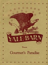 Yale Barn Restaurant Presents Gourmet&#39;s Paradise Menu Canaan Connecticut... - $44.50