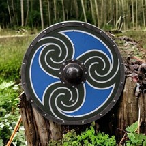 Viking Series Shield Larp Medieval Cosplay Triskele shield Wall Office Décor - £132.21 GBP