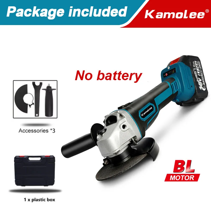 Kamolee 100mm/125mm 4/5 Inches Cordless Brushless Electric Angle Grinder... - £275.65 GBP