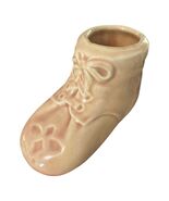 Vintage Ceramic Baby Boot Planter Pink Nursery Vase Mini Shoe Planter - $16.20