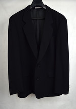 Hugo Boss Apollon Two Button Blazer Black Wool Sports Coat 42 L Mens - $58.41