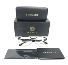 Versace Eyeglasses Frames MOD.1264 1436 Black Gold Square Full Rim 54-18... - $118.79