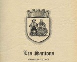 Les Santons Menu Grimaud Village France Signed 1970&#39;s - £53.19 GBP
