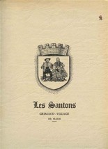 Les Santons Menu Grimaud Village France Signed 1970&#39;s - £52.81 GBP