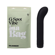 Doc Johnson G-Spot Vibe In A Bag Rechargeable Silicone Vibrator Black - £38.28 GBP