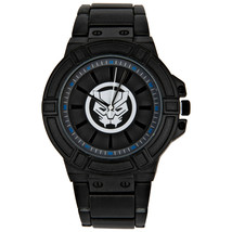 Marvel Black Panther Symbol Watch Face with Black Metal Band Black - £36.96 GBP