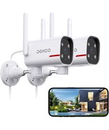 2 Pack Outdoor Security Camera with 2K Color Night Vision Pan Rotating 1... - $162.36