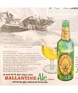 1961 Ballantine Ale Beer Nautical Sailboat Advertisement Brewery Vintage... - $40.83 CAD