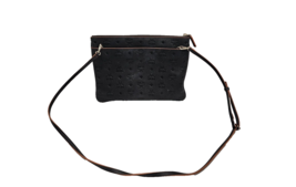 MCM Black Leather Monogram Aren Crossbody Pouch with Adjustable Strap - $629.99