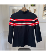 Vintage 70s Fire Islander Mock Neck Back Zip Top 11/12 M - €23,48 EUR