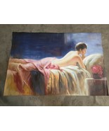 simulated oil;commercial;on faux canvas.C.2000-2020. - $367.50 MXN