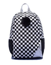 More Than Magic 16.5&quot; Black/White Checkered Ska Kids School bag Backpack - New - £7.98 GBP
