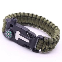 Paracord Outdoor Survival Bracelet Multi-function Camping Rescue Emergency Rope - £6.86 GBP