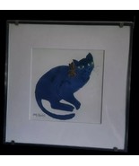 Ikea Framed Print Andy Warhol Cat Blue Print - £38.72 GBP