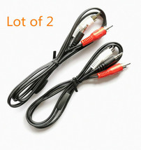 2X 3ft 3.5mm AUX Stereo to 2 RCA Male Audio Y Cable Wire Adapter Cord MP3 iPod - £6.96 GBP