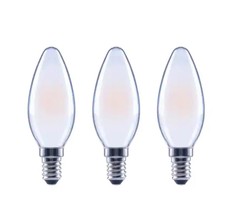 EcoSmart 40-Watt B11 Dimmable LED Candelabra Base Light Bulb, Daylight, 3 Pk - £11.95 GBP