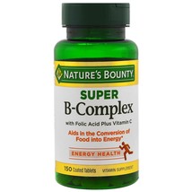 Nature&#39;s Bounty B-Complex with Folic Acid Plus Vitamin C, Tablets 150 Each (Pack - £28.70 GBP