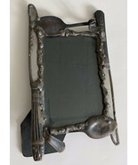 Diane Markin Welded Silverplated Bent Knife Spoon Picture Frame mirrored... - $34.65