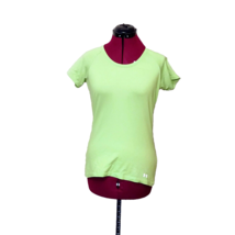 Under Armour HeatGear Top Neon Yellow Women Semi Fitted  Size Small - $25.25