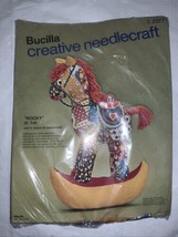Vtg 1970s Bucilla Creative Needlecraft ROCKY 22&quot; Tall Rocking Horse Kit ... - $27.71