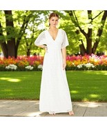 Lilly Pulitzer Resort White Parigi Elbow Sleeve Maxi Dress Scalloped She... - $2,662.27 MXN