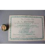 Vintage  1958 Continental Oil Company Conoco Safe Driver Certificate Wit... - €52,84 EUR