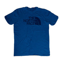 The North Face T-shirt Men's Logo Printed Cotton Blue L - $18.00