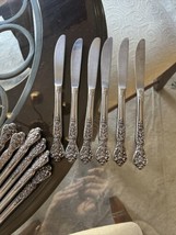 6 Dinner Knives VERSAILLES by MSI Stainless Japan 8 7/8&quot; Vintage Floral Flatware - $21.52