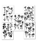 Flowers Stencil Pack for Wall painting Crafts Models scrapbooks Assorted... - $16.99