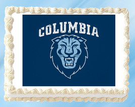 Columbia Lions 1/4 Sheet 8.5 x 11 Edible Image Topper Cupcake Cake Frosting - £9.24 GBP