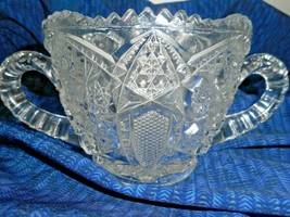 McKee Fine American Prescut Glass Spooner OR Sugar Bowl FENTEC Design Marked - £17.26 GBP