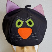 Vintage American Greetings Black Cat Halloween Cap Hat - Rare HTF!  - £36.01 GBP