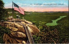 219 - Chimney Rock And Lake Lure, North Carolina Postcard (D1) - £7.52 GBP