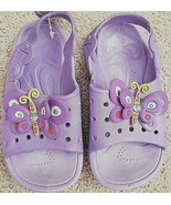 Baby Girl Sandals Shoes Size 5  Purple With Butterflies  Brand New  So A... - $13.67 CAD