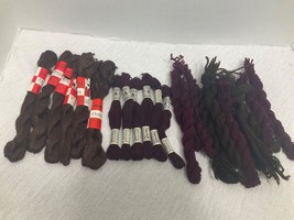 Lot Of 24 New Embroidery Floss Skeins DMC, Springer Browns &amp; Burgundy - £14.22 GBP